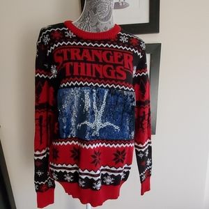 Stranger things sequined ugly sweater